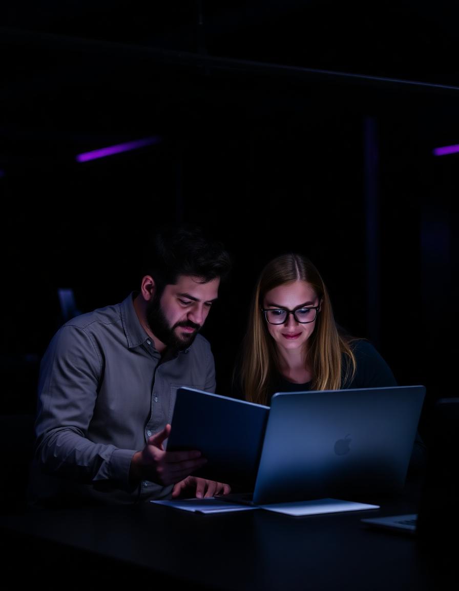 Equipe da AdsVenture revisando estratégia em reunião noturna
